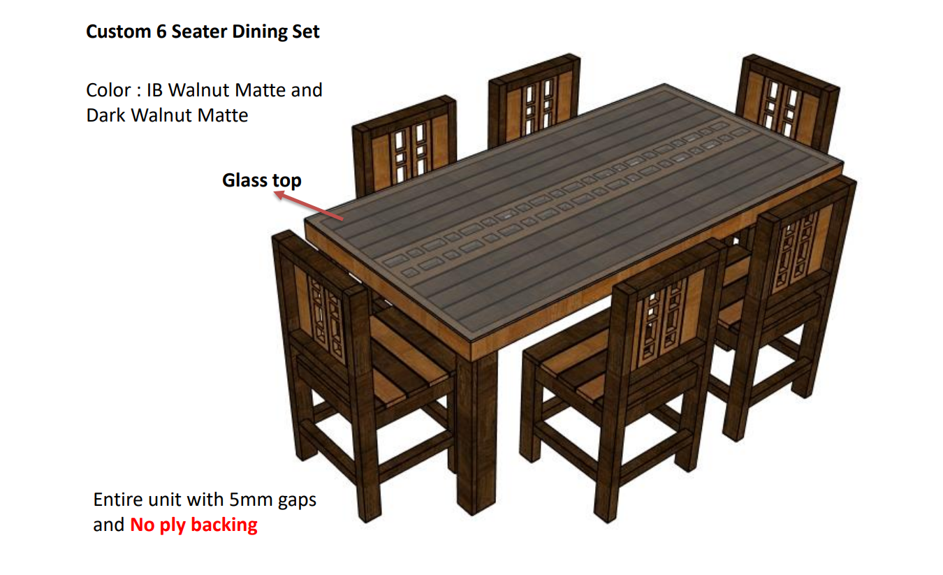 Maple Dining Delight - Ubyld -  6 seater dining set