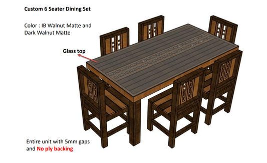 Maple Dining Delight - Ubyld -  6 seater dining set