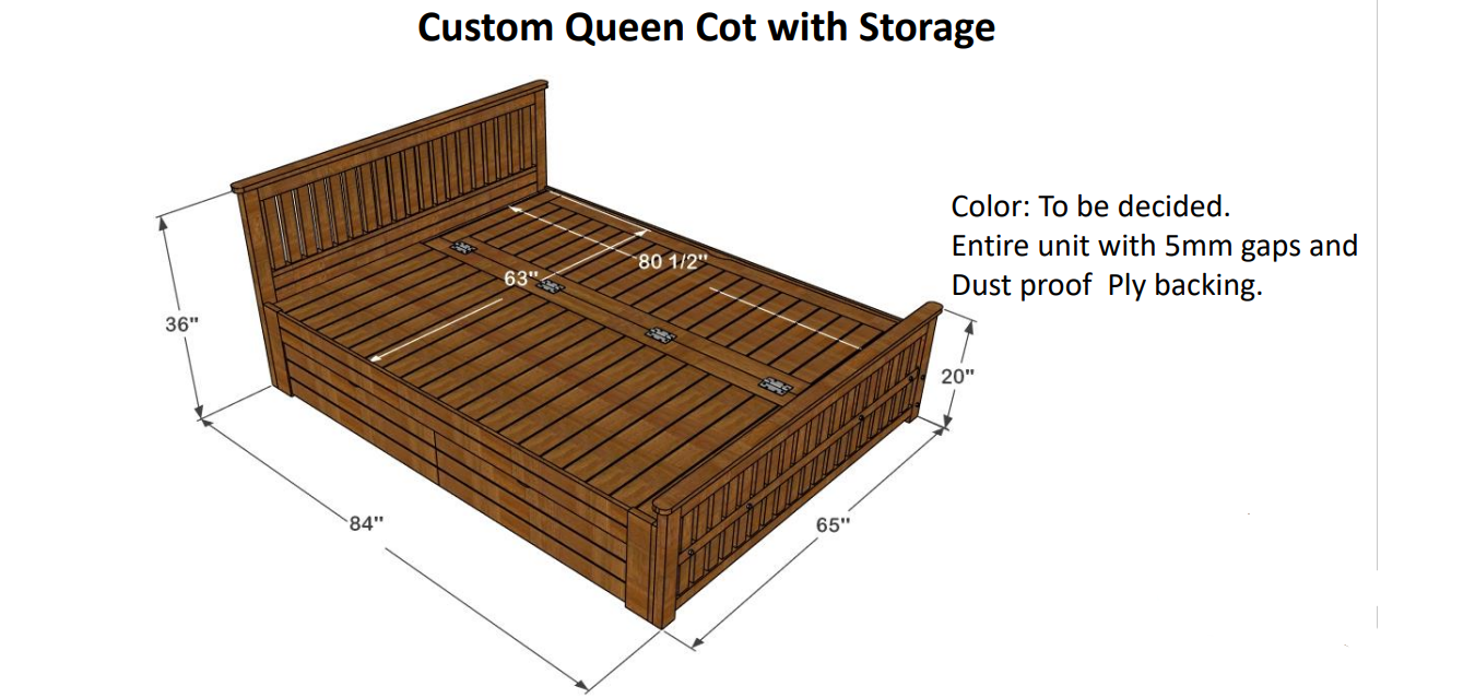 Ubyld Serenity Queen Storage Cot