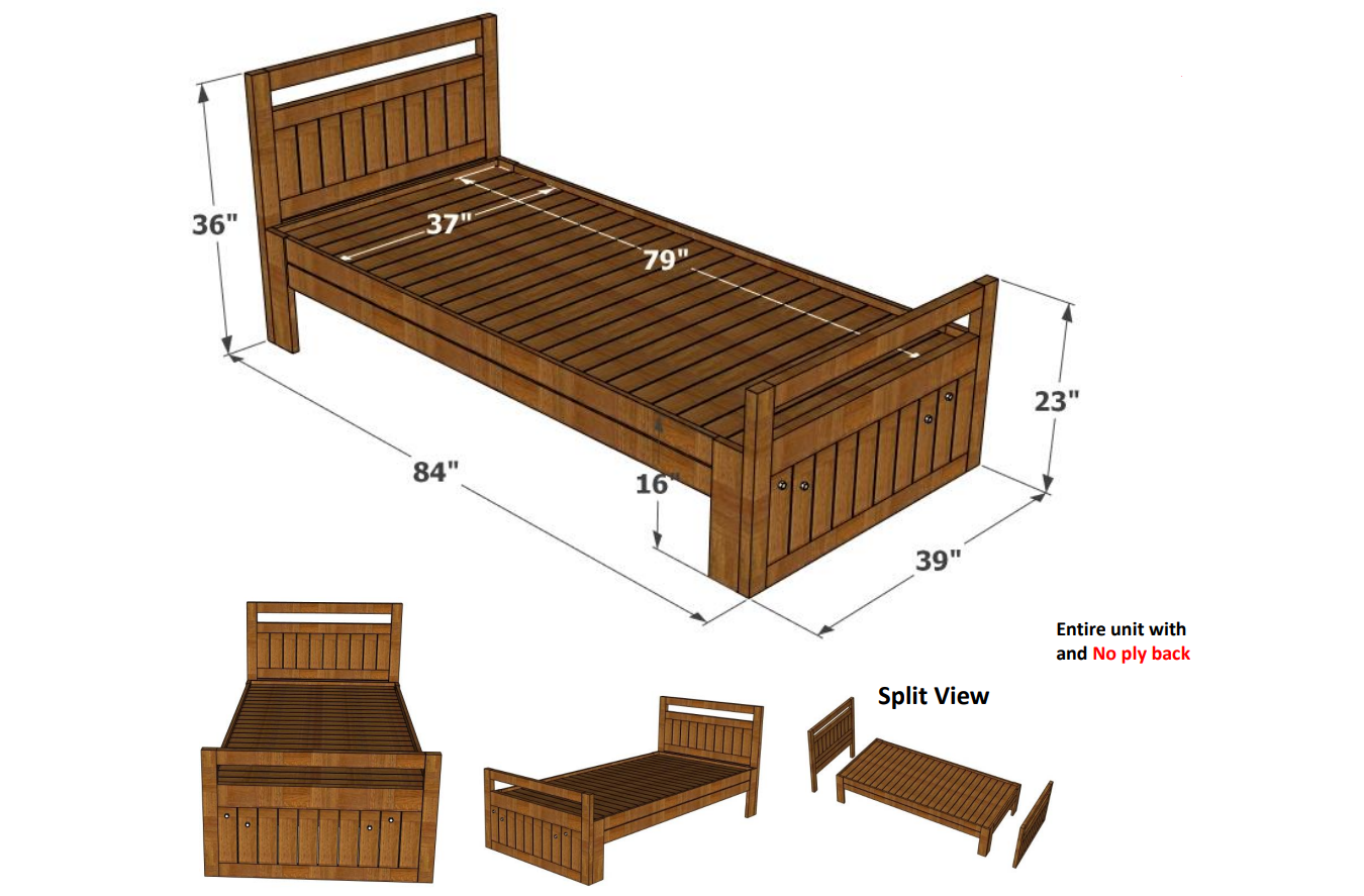 Ubyld PineAura Single Cot