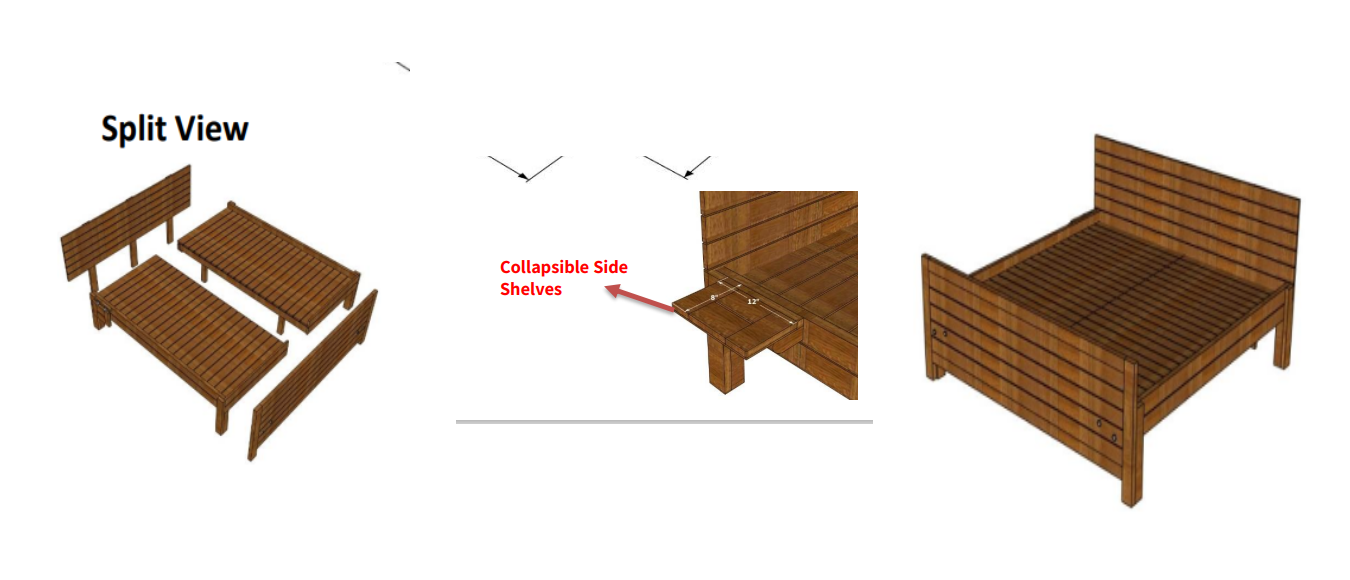 VersaStow Queen with Collapsible Side Shelves