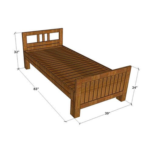 Single cot store bed size